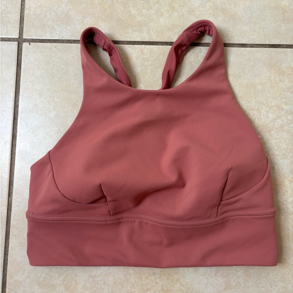 Lululemon Wunder Train Longline Sports Bra color/ Brier Rose size 8